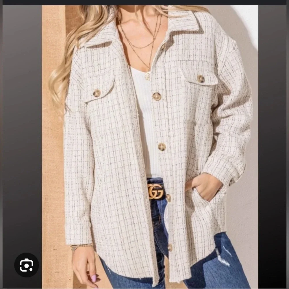 ANDTHEWHY TWEED SHACKET